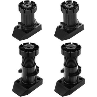 OEM Juego De 4 Patas De Pl&aacute;stico Para Muebles De Cocina, Patas De Mesa Ajustables En Altura, Patas De Repuesto Para Muebles, Pies Para Muebles, Pies Ajust