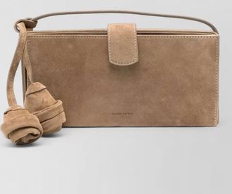 Magda Butrym apolonia rectangular suede top handle clutch