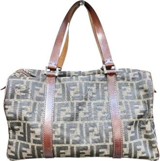 Fendi Pre-owned Handbags, female, Brown, Size: ONE SIZE Pre-owned Zucca Canvas Handbag
