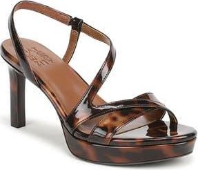 Naturalizer Abby Slingback Sandal - Wide Width Available in Tortoise Brown Faux Leather at Nordstrom Rack, Size 7.5