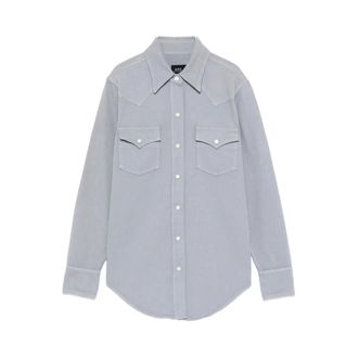 A.P.C. A.p.c., Overhemden, Dames, Grijs, S, Katoen, Western Shirt