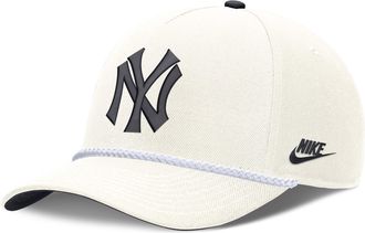 Nike New York Yankees 1927 Cooperstown Rise Nike Mens MLB Structured Adjustable Hat in White | NB450I8AN27-U8F