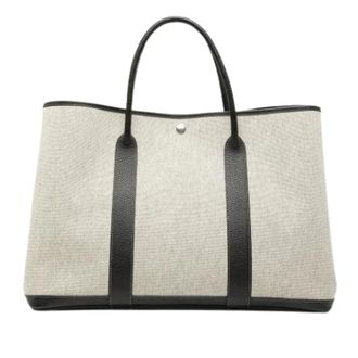 Herm&egrave;s Pre-owned Tote Bags, female, Gray, Size: ONE SIZE Pre-owned Canvas Travel Bag