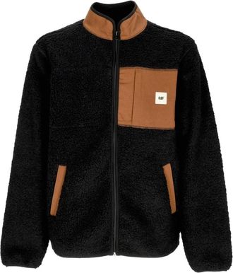 CAT Sherpa Zip Jas Zwart - Heren - Fleece jassen - Zwart - S - Polyester - Fitness