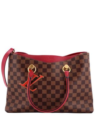 Louis Vuitton Burgundy Damier & Leather Lv Riverside (Authentic Pre-Loved)