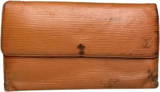 Louis Vuitton Pre-owned Leren Portemonnee - Dames - Vintage Accessoires - Bruin - ONE Size - Leer - Vintage