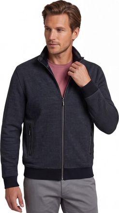 Baileys navy effen vest katoen normale fit