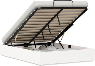 vidaXL Estructura De Cama Ottoman Con Almacenamiento Blanco Vidaxl