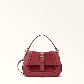 Furla Flow Top Handle Mini Toni Rubino Multicolour Claris Lux Calf Leather + Suede Woman