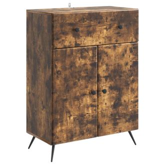 vidaXL Aparador Roble Ahumado 66 X 34,5 X 90 Cm Madera De Ingenier&iacute;a Vidaxl