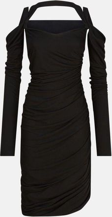 The Attico Zwarte Midi-jurk in Viscose Crepe