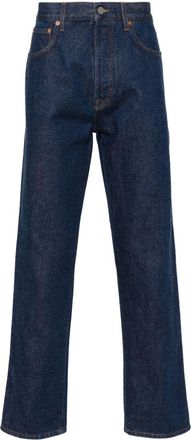 Gucci cropped jeans - men - Cotton/Polyester/CALFSKIN/Cotton - 31 - Blue