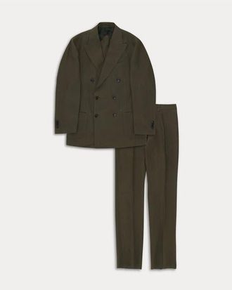 Fortela Tot&ograve; Linen Sartorial Suit in Military Green at Nordstrom, Size 46 Eu