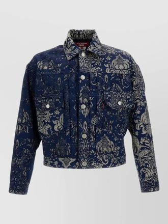 Junya Watanabe damask floral jacket long sleeve chest pockets