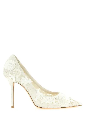 Jimmy Choo London Ivory Pointed-toe Pumps