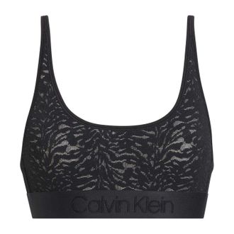Calvin Klein Dames/Dames Zebraprint Nylon Verstelbaar Bralette (Zwart)