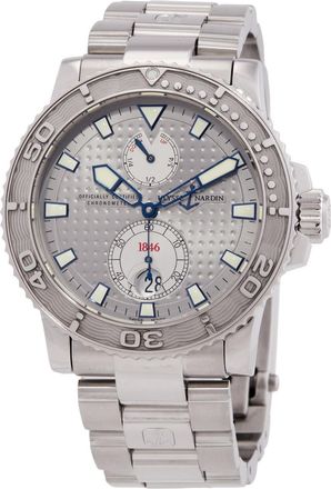 Ulysse Nardin Pre-owned Ulysse Nardin Maxi Marine Diver Chronometer Automatic Silver Dial Stainless Steel Mens Watch 263-33-7