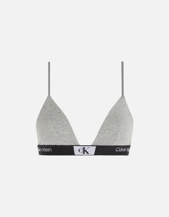Calvin Klein Womens CK 1996 Unlined Triangle Bra, Grey Heather - Size: XS