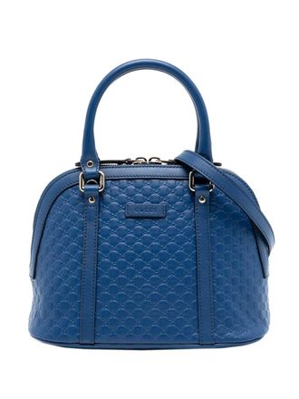 Gucci 2016-2025 Mini Microguccissima Dome satchel - women - Calf Leather - One Size - Blue