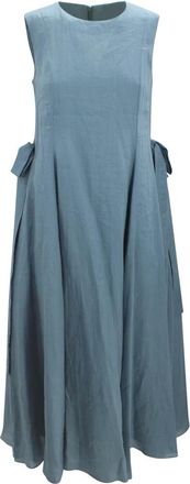 Max Mara Maxi Dresses, female, Blue, Size: 2XS Aquile Long Dress
