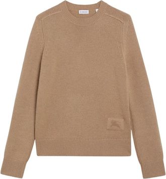 Burberry Constance Sweater - Dames - Ronde hals truien - Beige - M - Kasjmier - Truien & Vesten