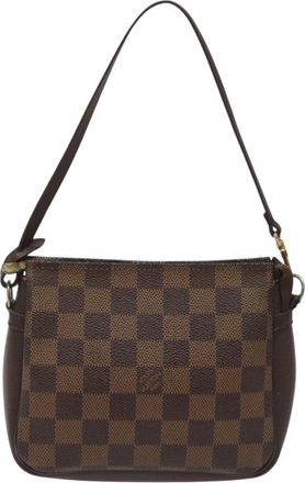 Louis Vuitton Trousse Makeup Brown Canvas Clutch Bag (Pre-Owned)