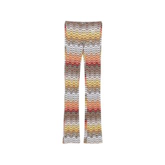 Missoni Long Trousers with Greek Motif - female - Missoni - Straight Trousers - Multicolor - XS - Trousers