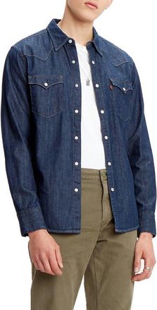 Levi's Levis Premium Barstow Standard Fit Denim Western Shirt in Western Edition at Nordstrom, Size Xx-Large