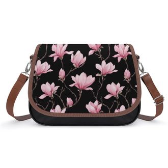 Generic Magnolia Flowers Fashion Womens Crossbody Bags Novelty Handbag Shoulder Bag Purse