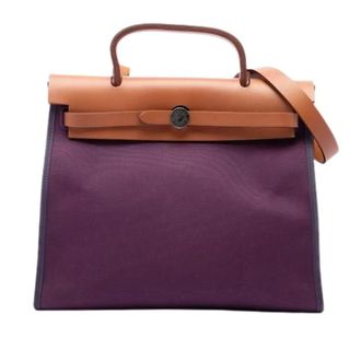 Herm&egrave;s Pre-owned Herbag Zip 31 - Dames - Pre-owned - Paars - Maat: ONE Size Leer