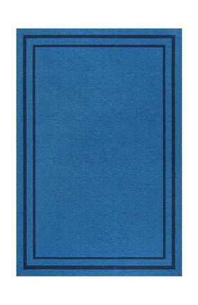 Jonathan Y Designs Sloane Classic 2-Stripe Border Washable Area Rug in Navt/dark Blue at Nordstrom, Size 3Ft 0In X 5Ft 0In