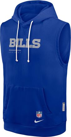 Nike Buffalo Bills Sideline Nike Mens Dri-FIT NFL Sleeveless Pullover Hoodie in Blue | 03B44DA81-0CN