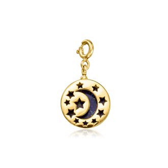 Ross-Simons Lapis Celestial Charm in 18kt Gold Over Sterling