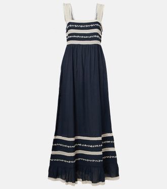 Rixo Malie embroidered midi dress