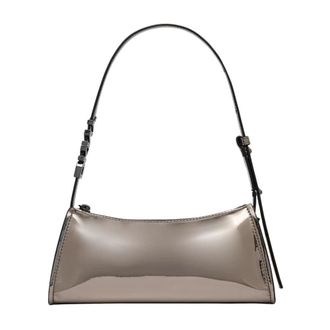 DKNY Dkny, Tassen, Dames, Grijs, ONE Size, Leer, Baguette Tas