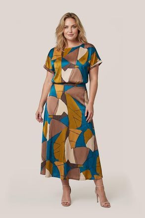 Mart Visser Scarlett Print Top Petrol / Multi Maxi