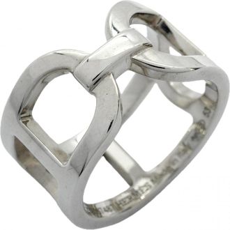 Herm&egrave;s Silver 925 Band Ring (Pre-Owned)