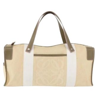 Loewe Pre-owned Handbags, female, Beige, Size: ONE SIZE Pre-owned Anagram Handbag