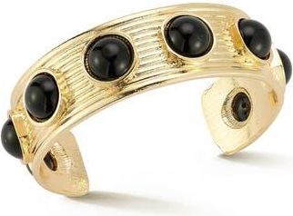 Sphera Milano Beaded Cuff Bracelet in Gold/black at Nordstrom Rack