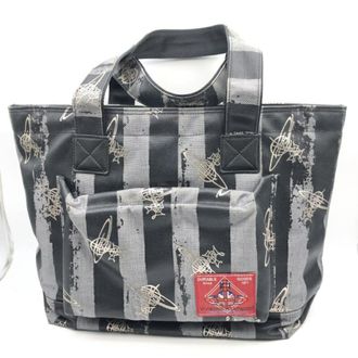 Vivienne Westwood Black Gray Tote Bag (Pre-Owned)