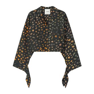 Nanushka Shirts, female, Multicolor, Size: XS Nelida Twill Silk Shirt