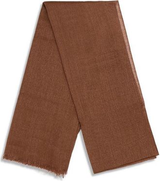 Brunello Cucinelli Womens Brown Cashmere Scarf