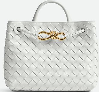 Bottega Veneta Small Andiamo - White - Woman - 100% Lambskin