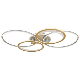 Netlighting Umbra Semi Ceiling Light Silver 110x72cm 4x LED Dimmable 2700-6500K | Size: 110x72 cm
