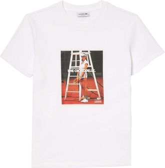 Lacoste Dames/Dames Bedrukt Piqué T-shirt (Wit)