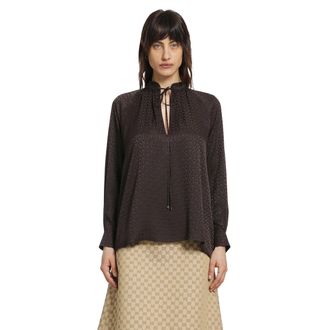 Gucci Horsebit Silk Jacquard Shirt