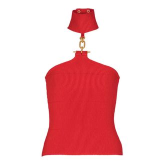 Balmain Mujer, Camisetas, Rojo, Talla: L