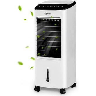 Costway Costway Enfriador De Aire Port&aacute;til Acondicionador De Aire M&oacute;vil Con Ruedas / 65w / Tanque De 7l / Temporizador De 7,5h / Control Remoto / 2 Cajas De H