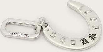 AllSaints Sterling Silver Small Horseshoe Sterling Silver Pendant Charm, Size: One Size