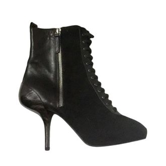 Giuseppe Zanotti Suede & Leather Ankle Boots Size 37.5